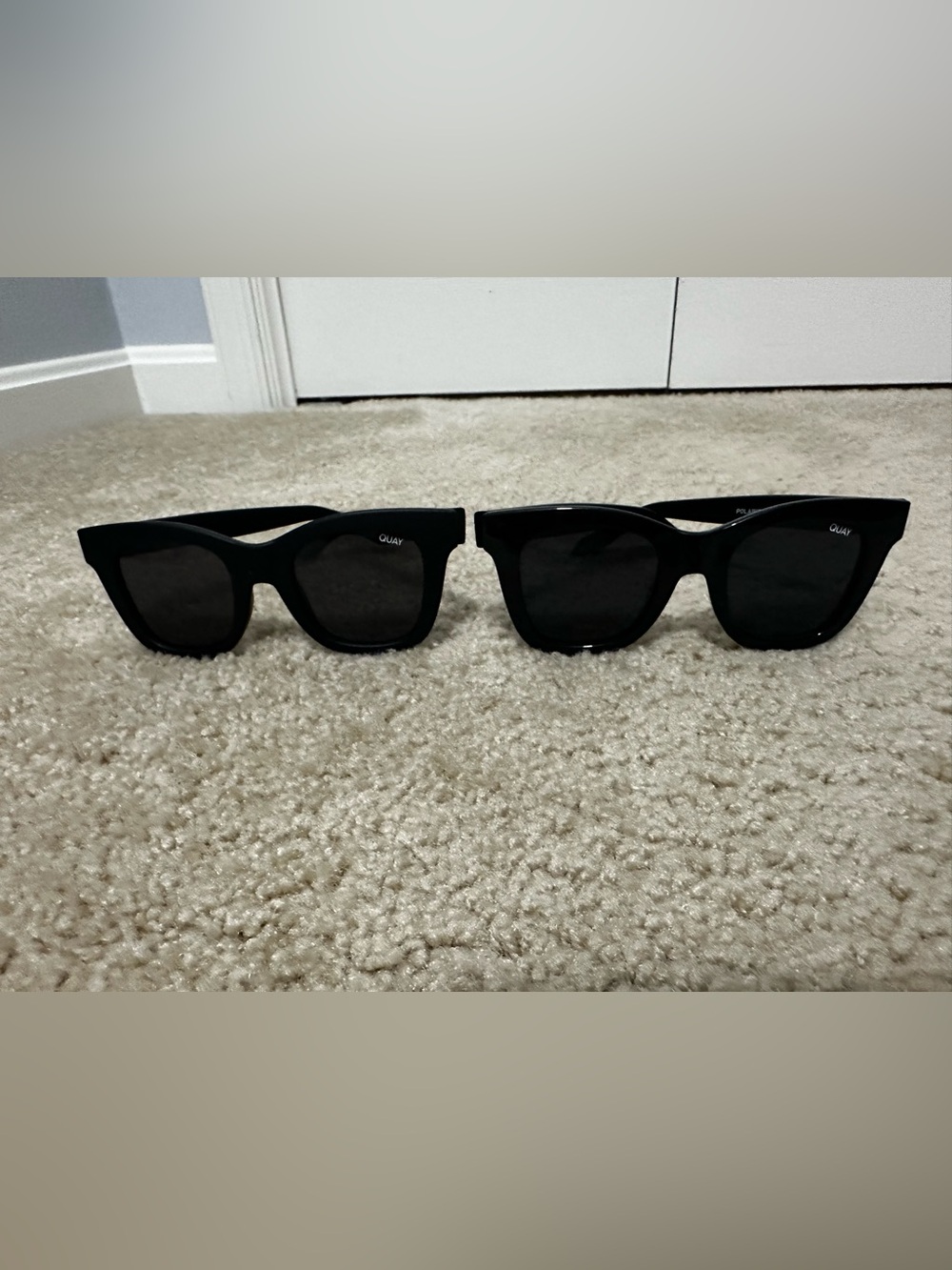 QUAY After Hours Polarized Sunglasses - Lot of 2- Matte Black & Gloss Black VGUC